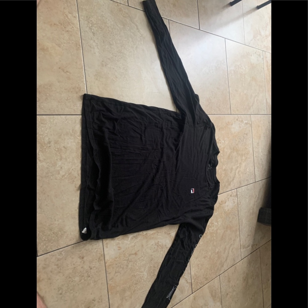 Fila plain black Longsleeve T shirt